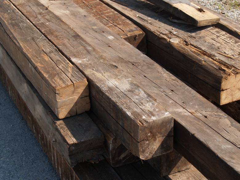 Shadow timbers. / More angled logs, with sun and shadows.